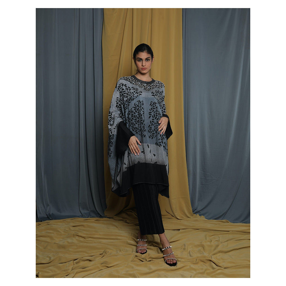 Krishna Mehta Multi-Color Printed Cape Kaftan