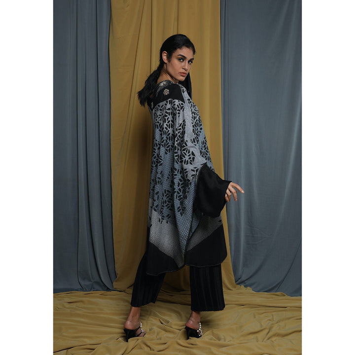 Krishna Mehta Multi-Color Printed Cape Kaftan