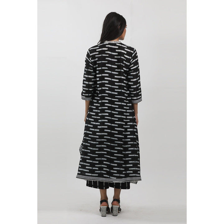 Krishna Mehta Black & White Shibori Tie-Dye Tunic