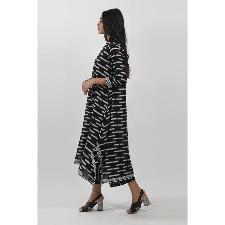 Krishna Mehta Black & White Shibori Tie-Dye Tunic