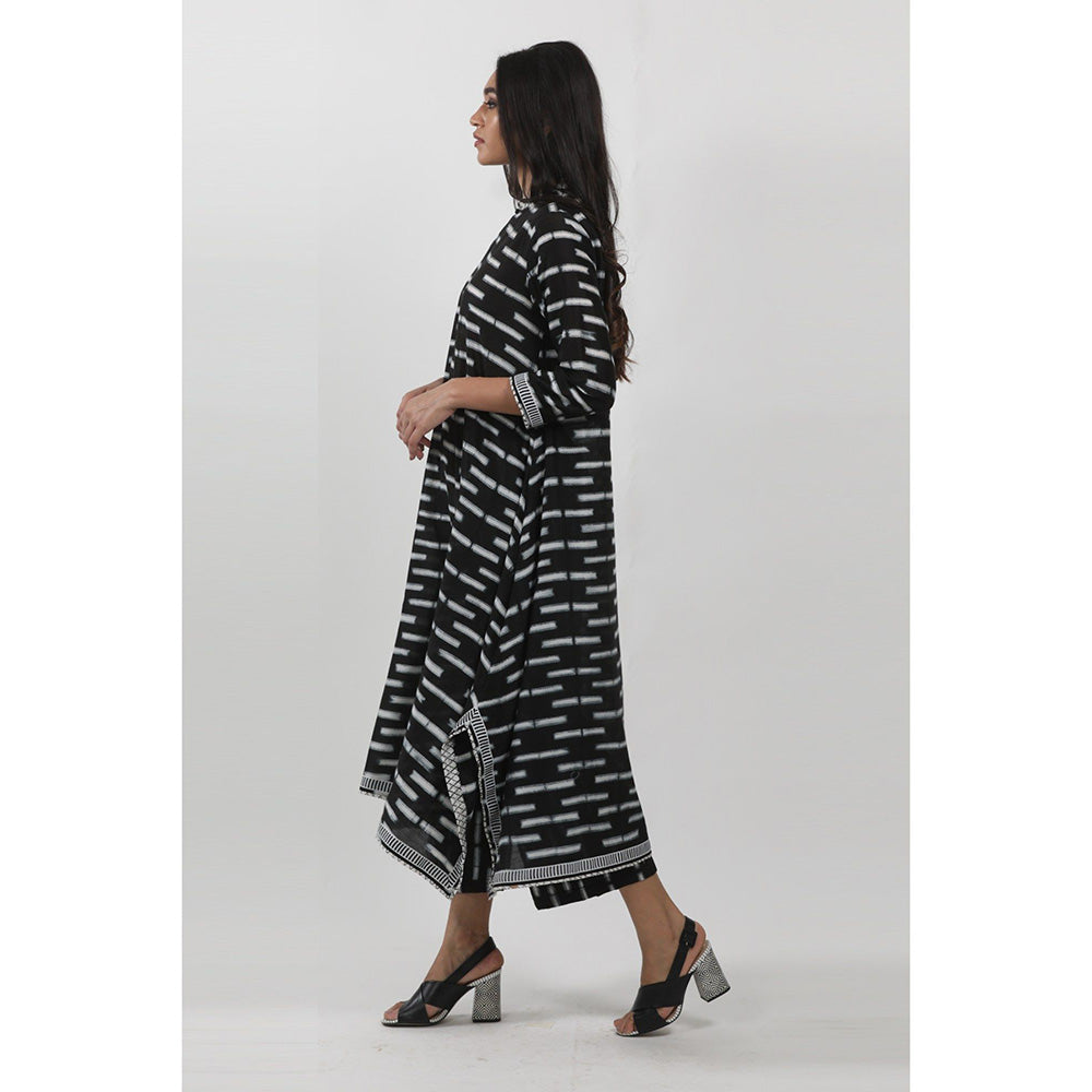 Krishna Mehta Black & White Shibori Tie-Dye Pant