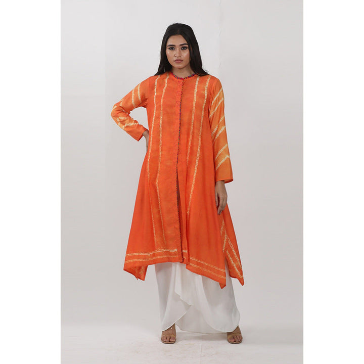 Krishna Mehta Orange Tie-Dye Tunic