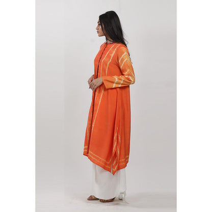 Krishna Mehta Orange Tie-Dye Tunic