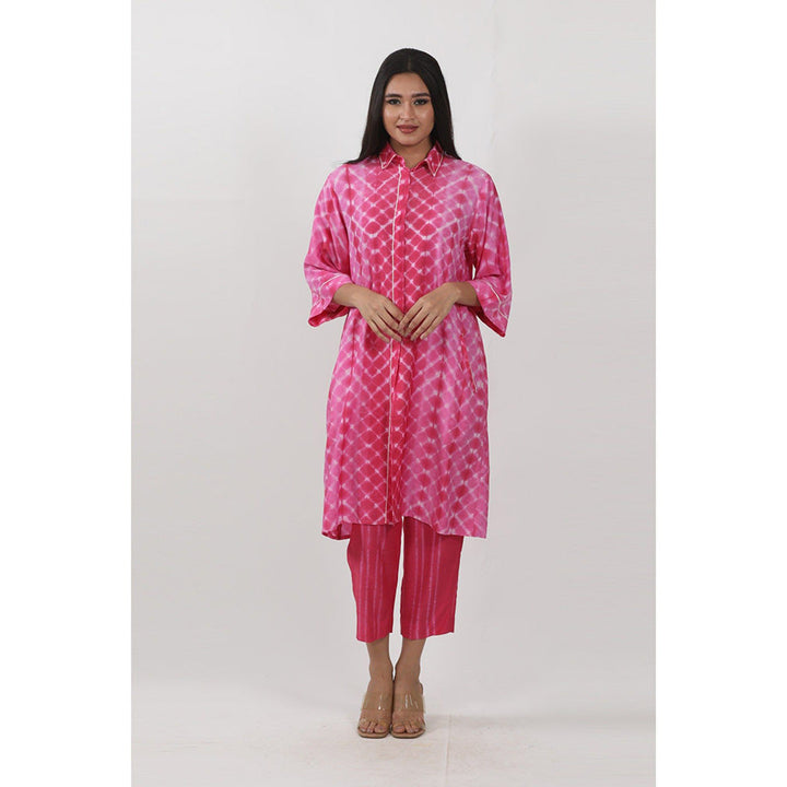 Krishna Mehta Pink Tie-Dye Co-Ord (Set of 2)