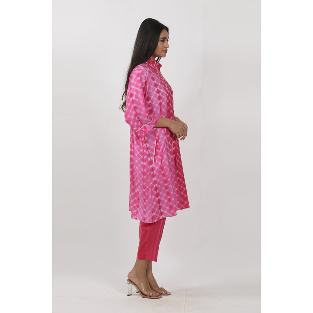 Krishna Mehta Pink Tie-Dye Co-Ord (Set of 2)