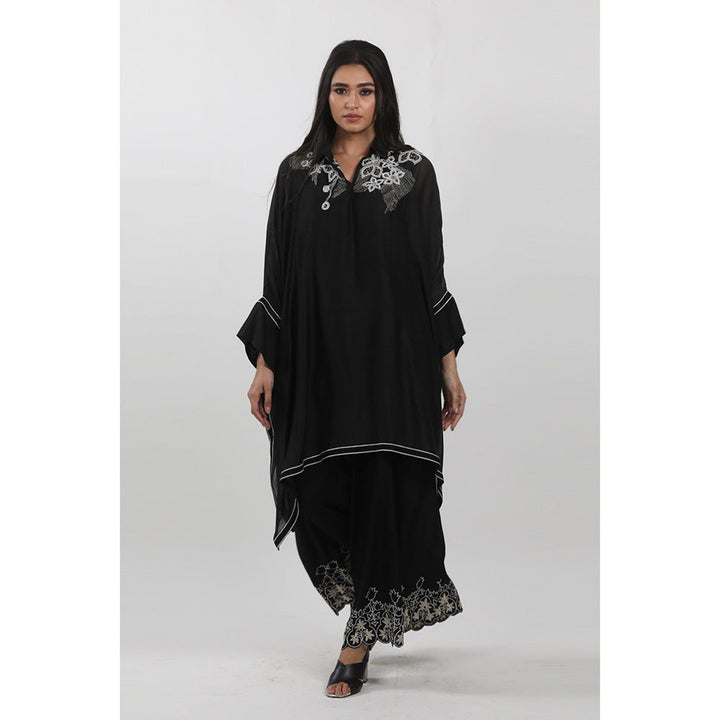 Krishna Mehta Black Cape Tunic