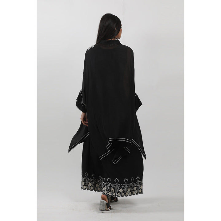 Krishna Mehta Black Cape Tunic