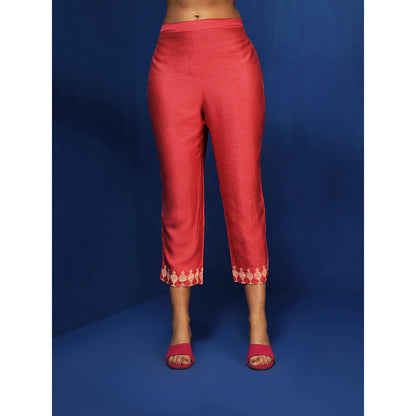 Krishna Mehta Pink Printed Pant