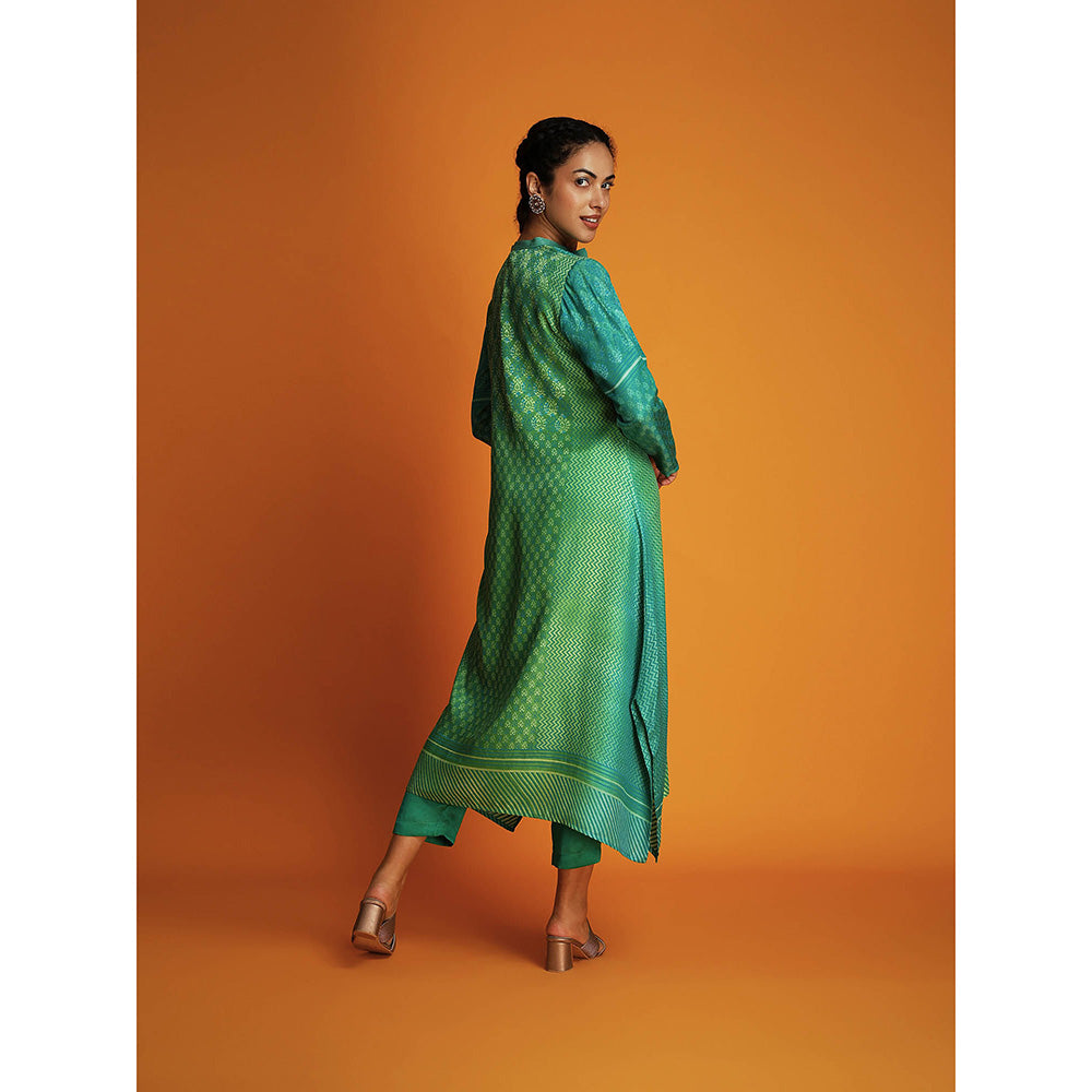 Krishna Mehta Multi-Color Floral Full Sleeves Co-Ord (Set of 2)