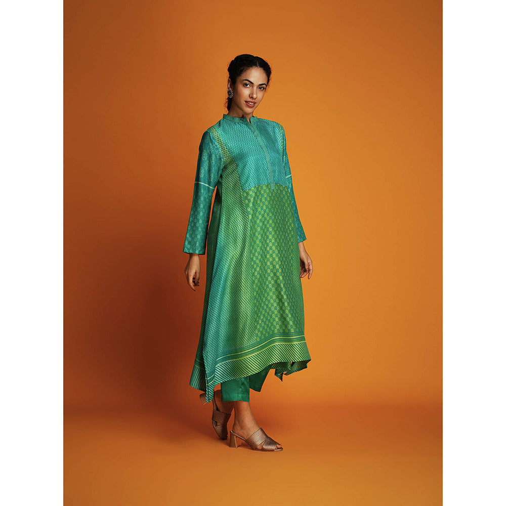 Krishna Mehta Multi-Color Floral Full Sleeves Co-Ord (Set of 2)