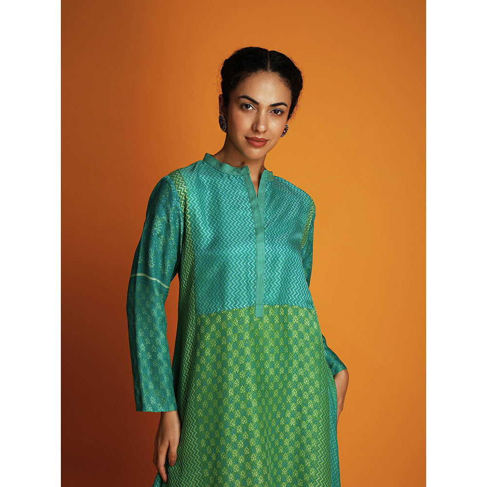 Krishna Mehta Multi-Color Floral Full Sleeves Co-Ord (Set of 2)