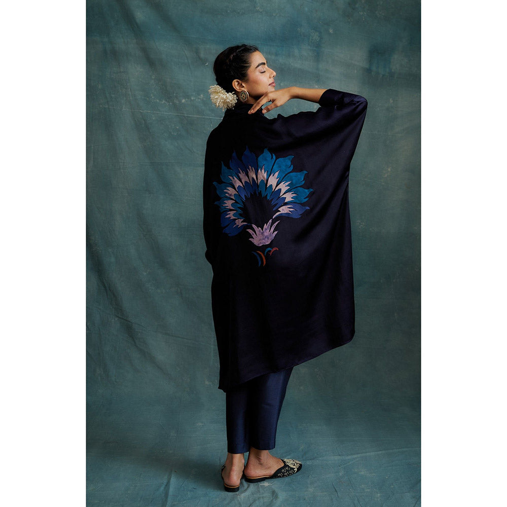 Krishna Mehta Multicolor Shaded Colorblock Kaftan and Pant (Set of 2)