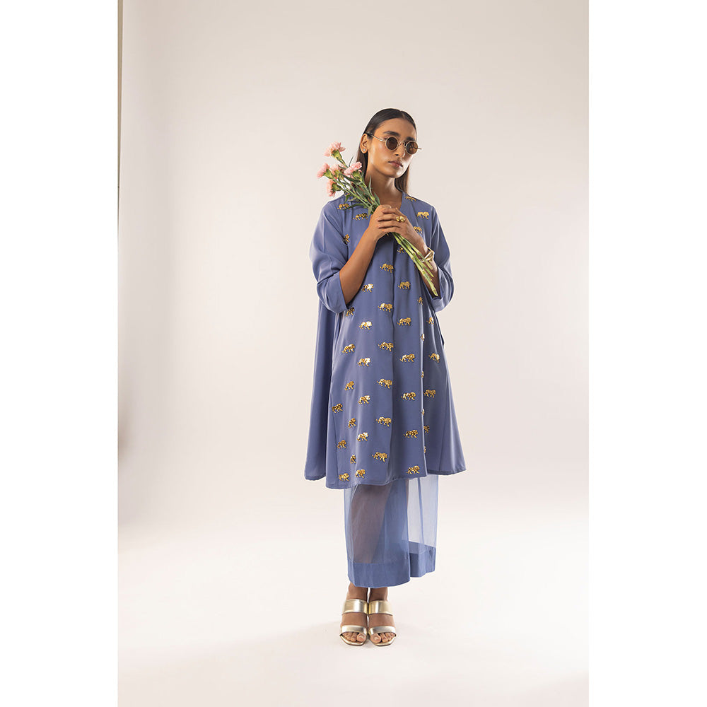 Kriti Bapna Blue Animal Motif Co-Ord (Set of 2)