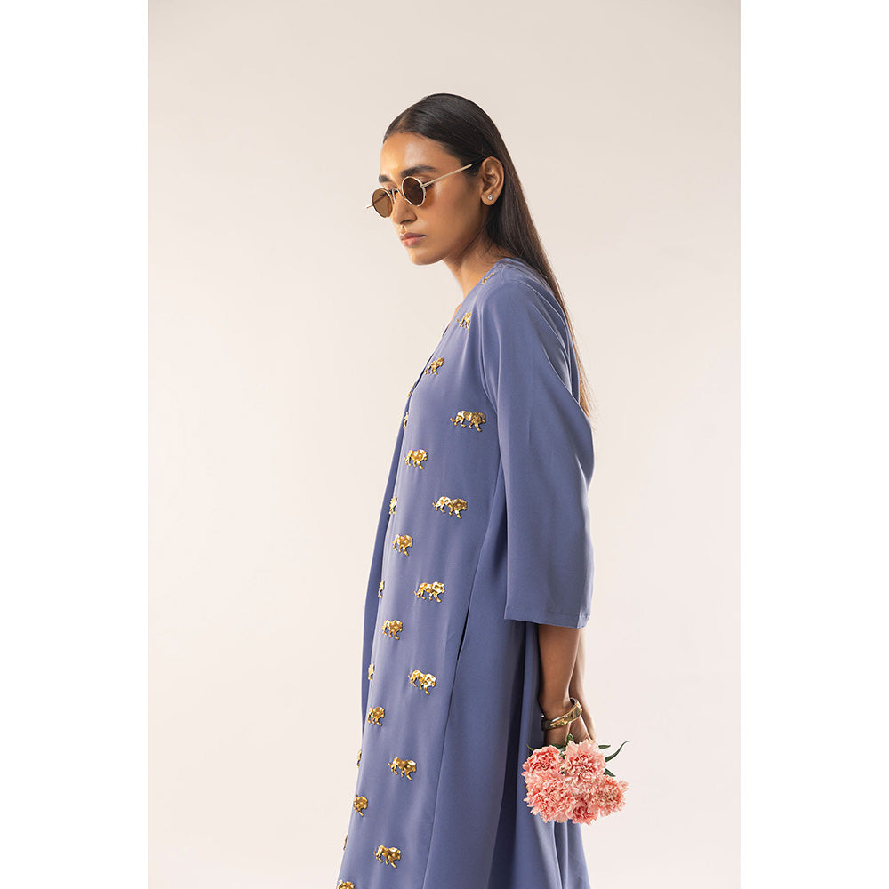 Kriti Bapna Blue Animal Motif Co-Ord (Set of 2)