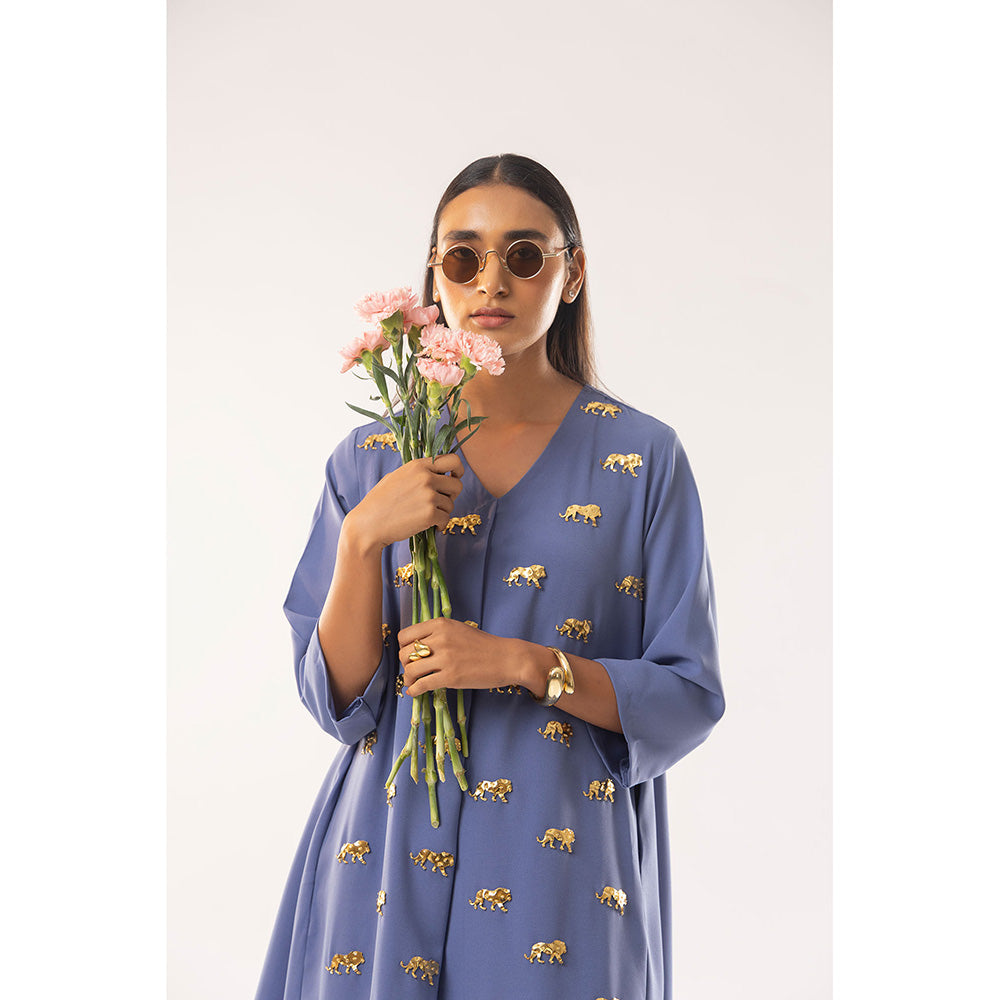 Kriti Bapna Blue Animal Motif Co-Ord (Set of 2)