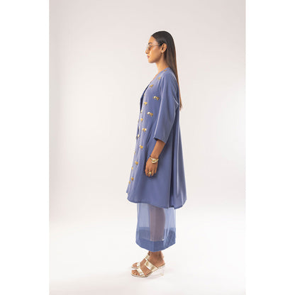 Kriti Bapna Blue Animal Motif Co-Ord (Set of 2)