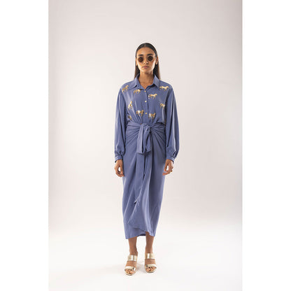 Kriti Bapna Blue Animal Motif Co-Ord (Set of 2)