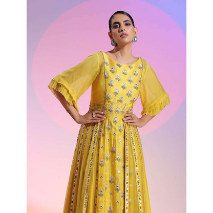 Kudi Pataka Designs Surya-ye Yellow Maxi Dress