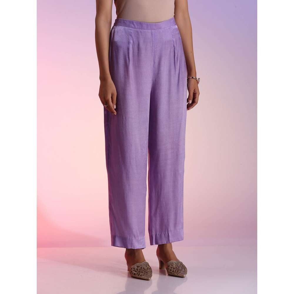 Kudi Pataka Designs Asmi Purple Kurta With Pant (Set of 2)