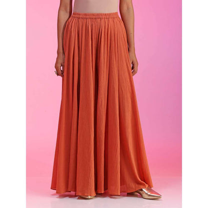 Kudi Pataka Designs Gul-ru Rust Kurta With Palazzo & Dupatta (Set of 3)