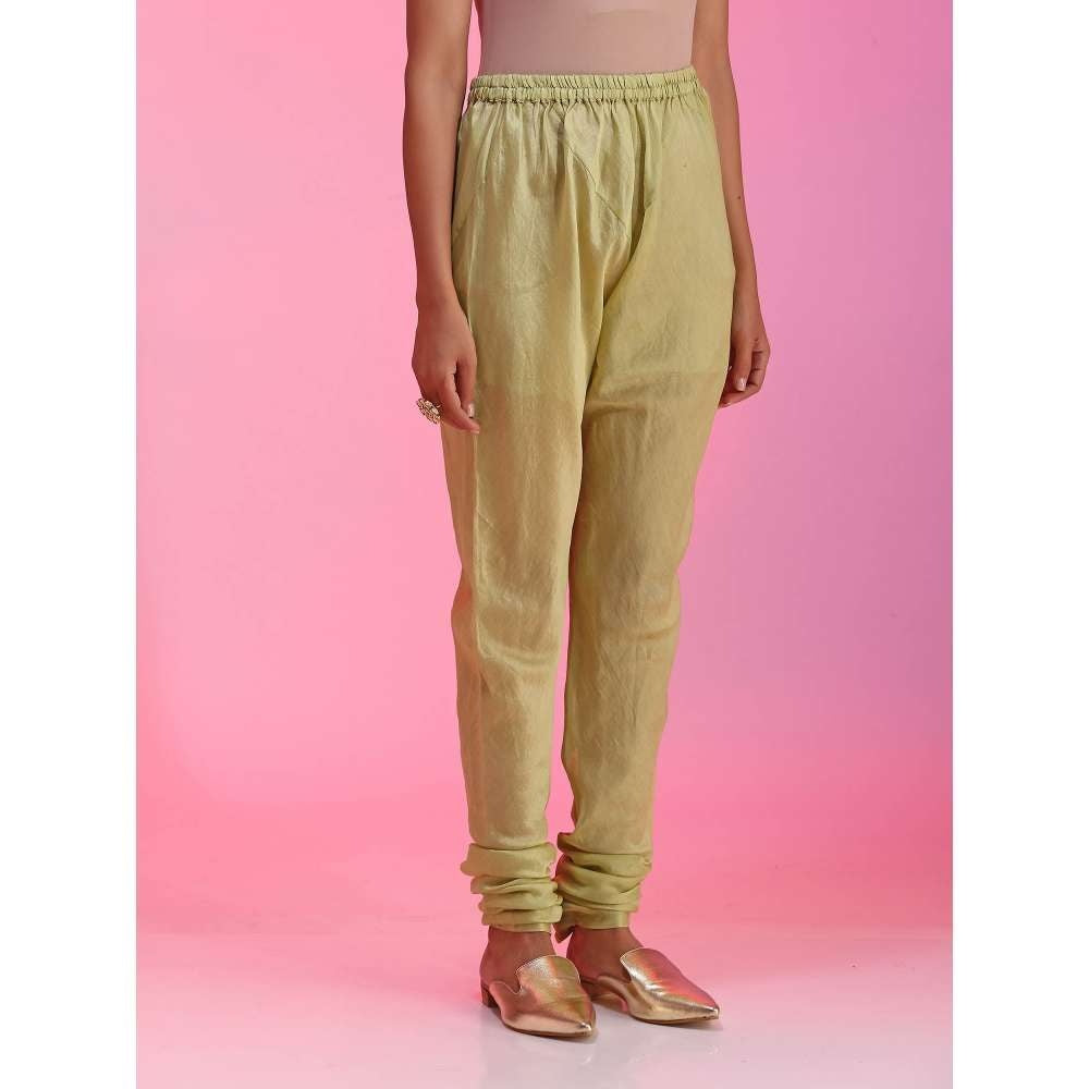 Kudi Pataka Designs Lajjo-yg Green Kurta With Chudidar & Dupatta (Set of 3)