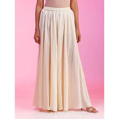 Kudi Pataka Designs Gul-iv Ivory Kurta With Sharara & Dupatta (Set of 3)