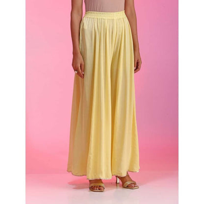 Kudi Pataka Designs Gulabo-ya Yellow Kurta With Sharara & Dupatta (Set of 3)