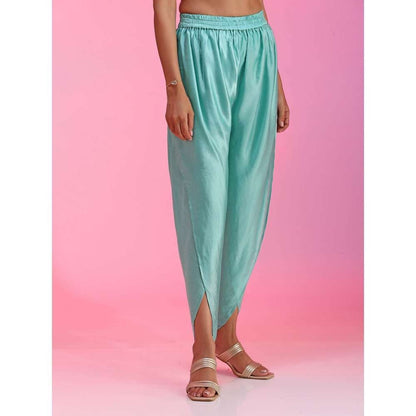 Kudi Pataka Designs Kali-trq Blue Kurta With Slip & Dhoti (Set of 3)