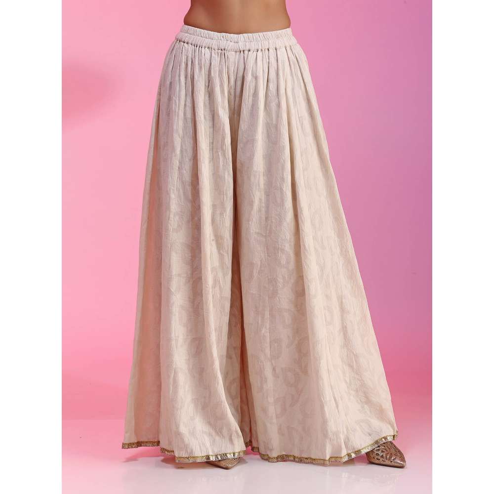 Kudi Pataka Designs Mahi-co Red Kurti With Sharara & Dupatta (Set of 3)