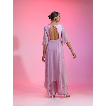 Kudi Pataka Designs Leher Lavender Anarkali Kurta With Pant & Dupatta (Set of 3)