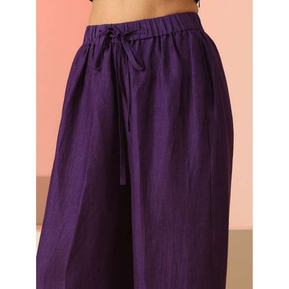 Kudi Pataka Designs Tina Embroidered Jacket With Pant & Blouse (Set of 3)