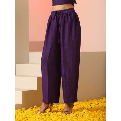 Kudi Pataka Designs Tina Embroidered Jacket With Pant & Blouse (Set of 3)