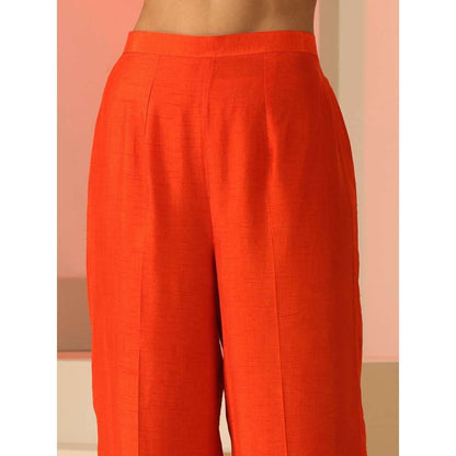 Kudi Pataka Designs Urvashi Orange Kurta With Pant & Dupatta (Set of 3)