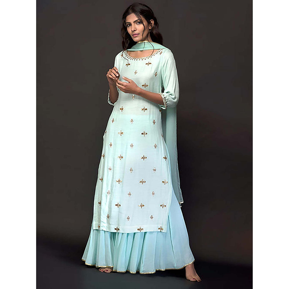 Kudi Pataka Designs Adah Kurta with Sharara and Dupatta