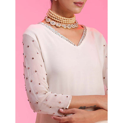 Kudi Pataka Designs Ayesha/Ip Kurta with Sharara and Dupatta