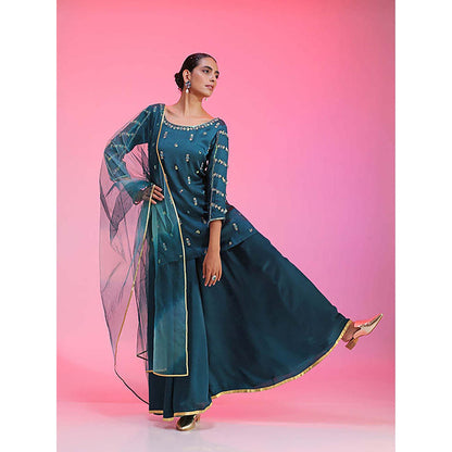 Kudi Pataka Designs Dhaaree/Te Kurta with Palazzo and Dupatta