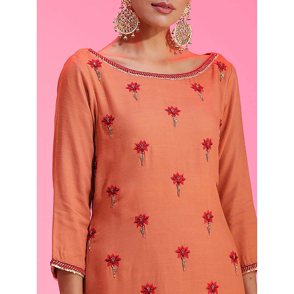 Kudi Pataka Designs Gul/Ru Kurta with Palazzo and Dupatta