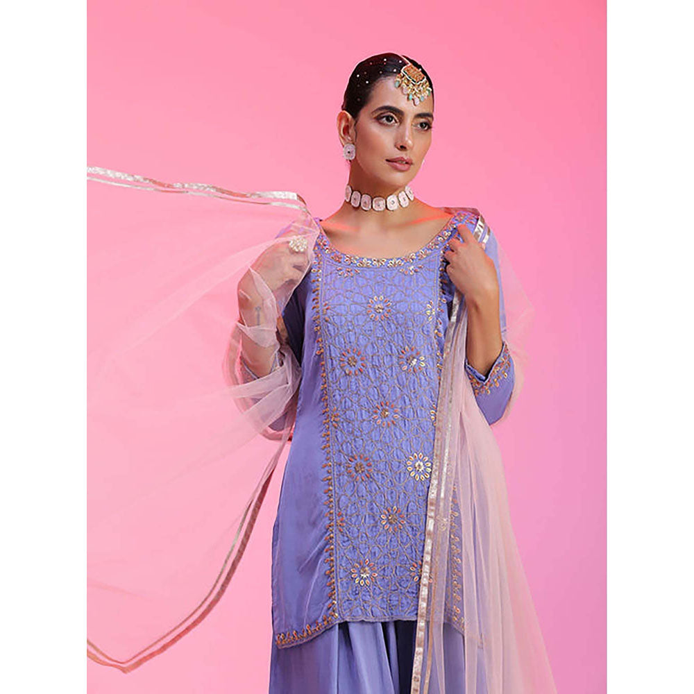 Kudi Pataka Designs Gulabo/La Kurta with Palazzo and Dupatta