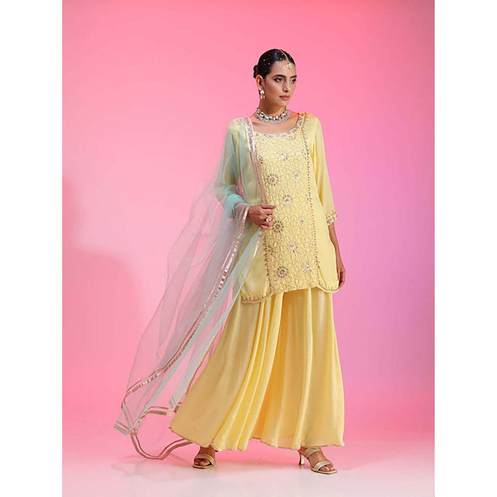 Kudi Pataka Designs Gulabo/Ya Kurta with Sharara and Dupatta