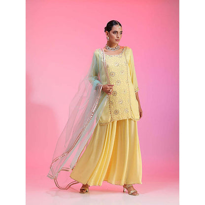Kudi Pataka Designs Gulabo/Ya Kurta with Sharara and Dupatta