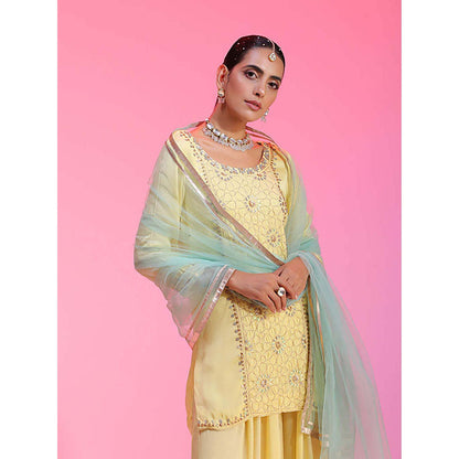 Kudi Pataka Designs Gulabo/Ya Kurta with Sharara and Dupatta