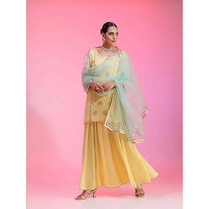 Kudi Pataka Designs Gulabo/Ya Kurta with Sharara and Dupatta