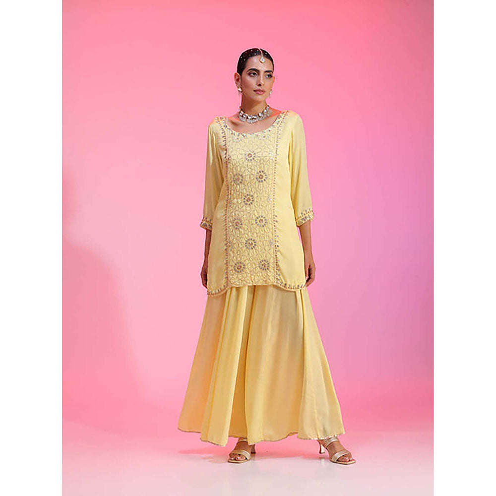 Kudi Pataka Designs Gulabo/Ya Kurta with Sharara and Dupatta