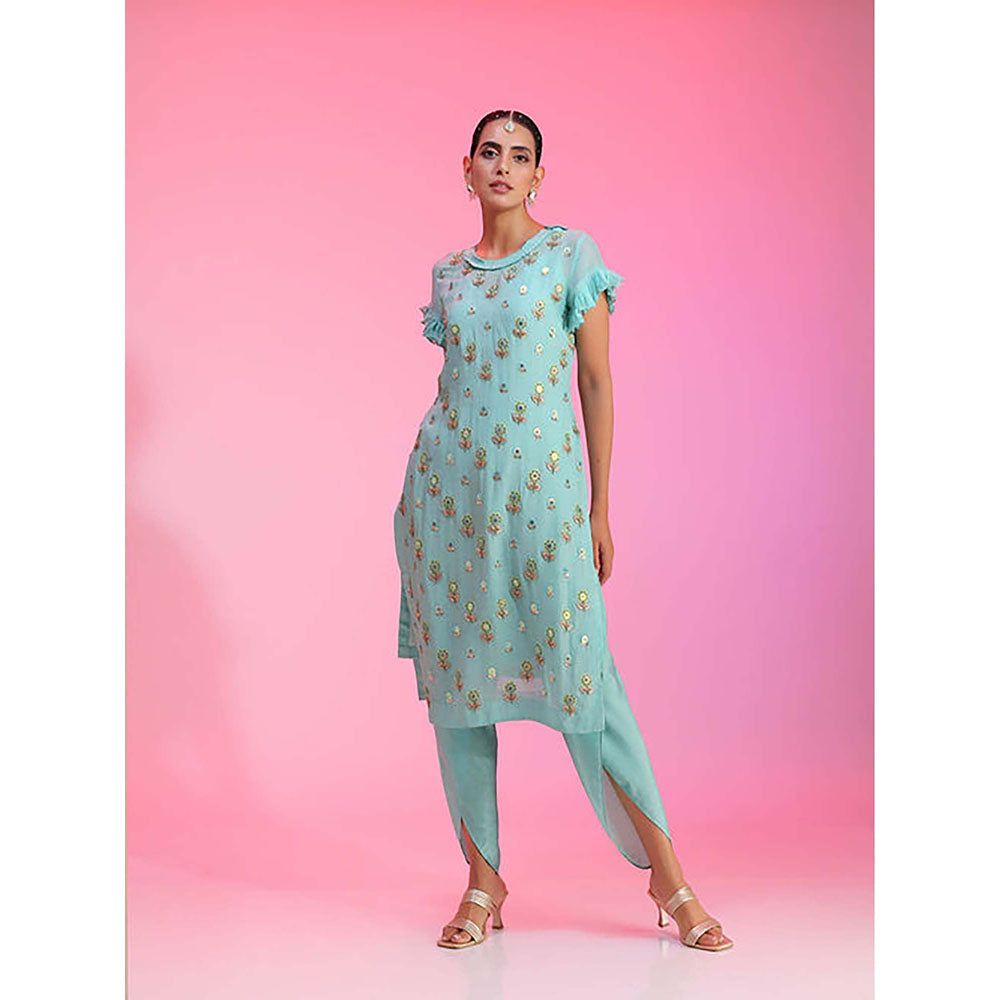 Kudi Pataka Designs Kali/Tq Tunic with Pant