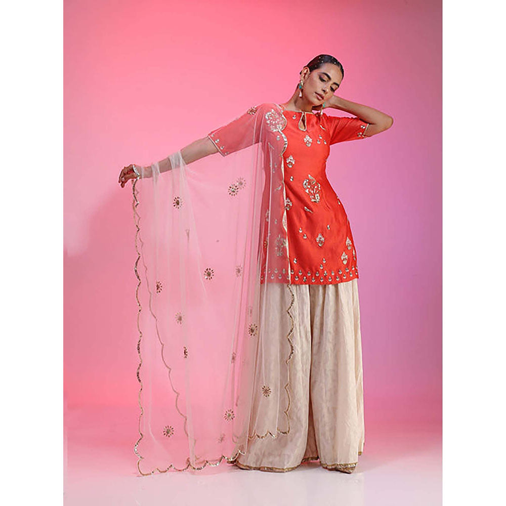 Kudi Pataka Designs Mahi/Co Kurta with Sharara and Dupatta