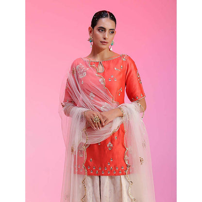 Kudi Pataka Designs Mahi/Co Kurta with Sharara and Dupatta