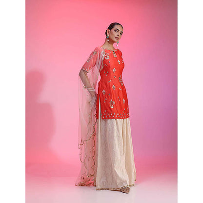 Kudi Pataka Designs Mahi/Co Kurta with Sharara and Dupatta
