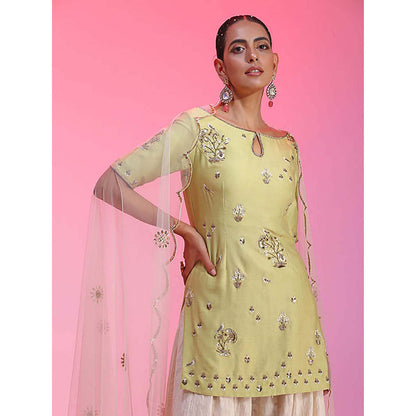 Kudi Pataka Designs Mahi/Lg Kurta with Sharara and Dupatta