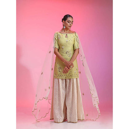 Kudi Pataka Designs Mahi/Lg Kurta with Sharara and Dupatta