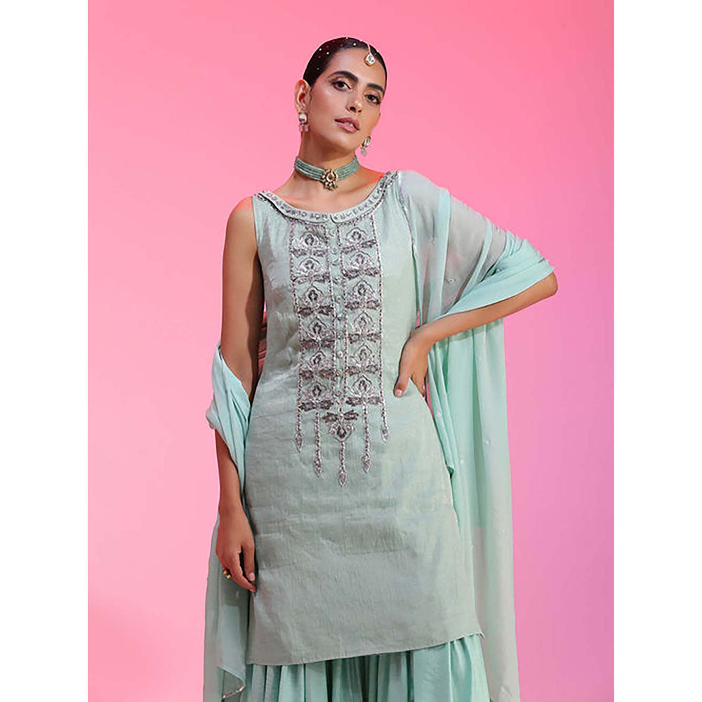 Kudi Pataka Designs Nadira/Aq Kurta with Sharara and Dupatta